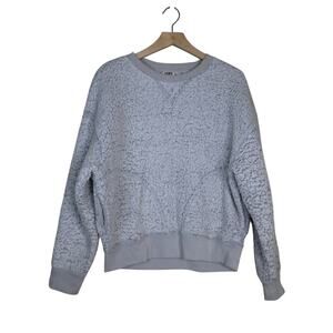 PINK Victoria's Secret Women's XS (Oversized) Ice Gray Sherpa Sweatshirt